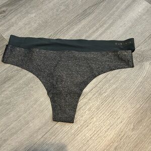 Dark Gray and Black Thong